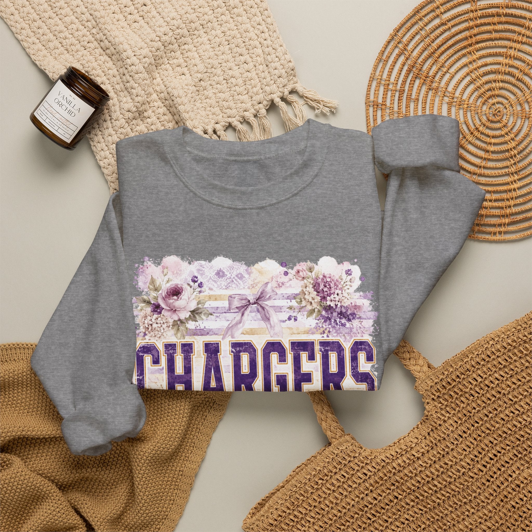 Chargers Floral Crewneck Sweatshirt