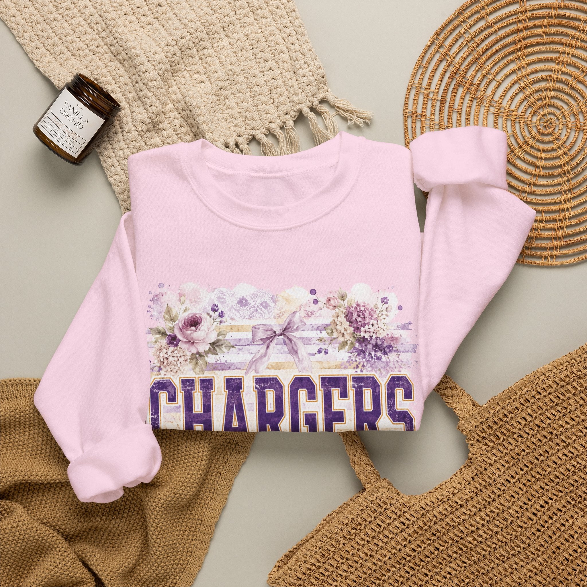 Chargers Floral Crewneck Sweatshirt