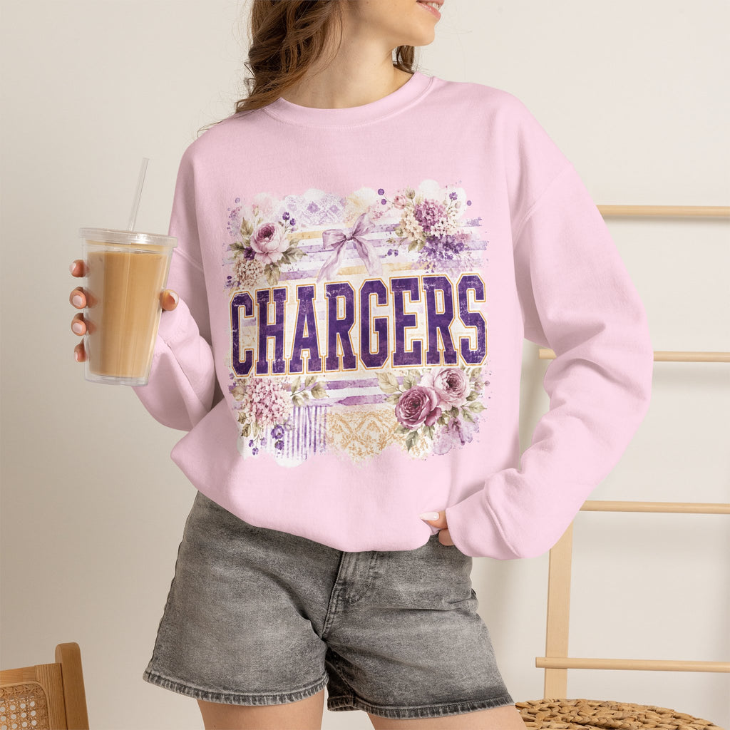 Chargers Floral Crewneck Sweatshirt