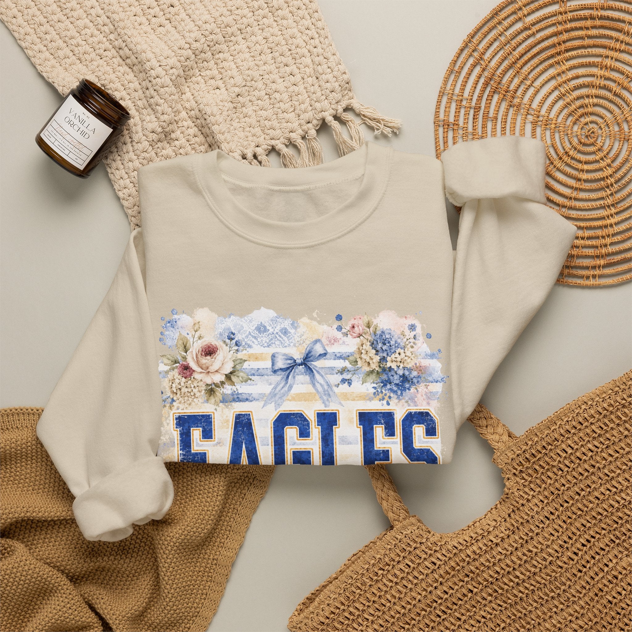 Eagles Floral Crewneck Sweatshirt
