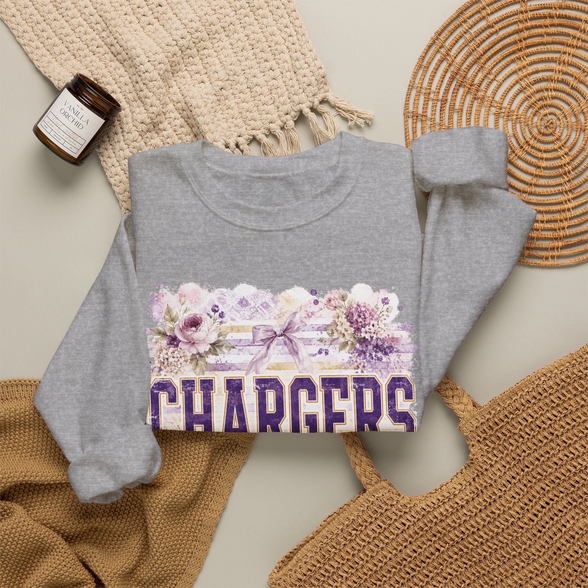 Chargers Floral Crewneck Sweatshirt