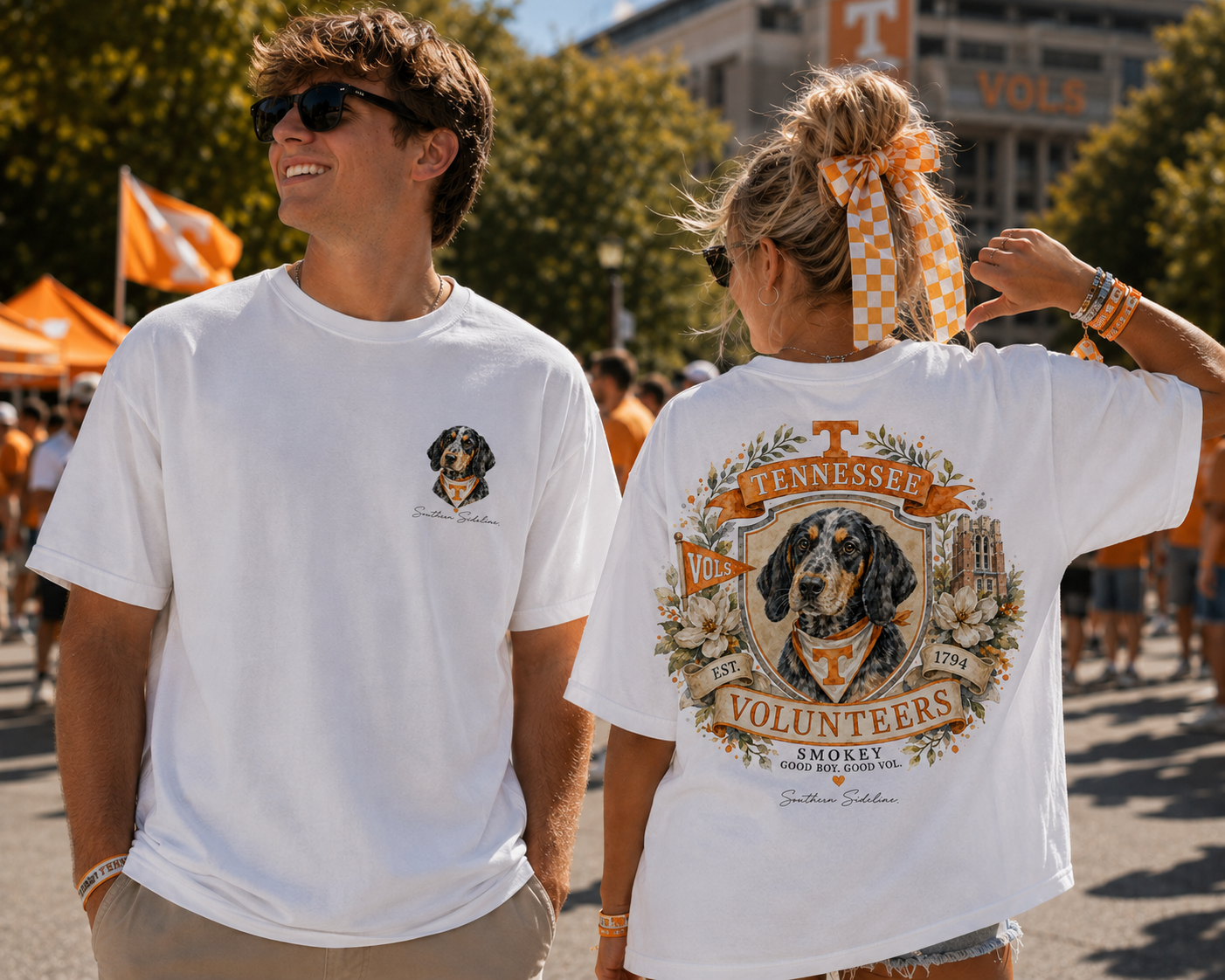 University of Tennessee Smokey watercolor crest tee — Southern Sideline Co