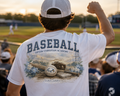 Tipton Christian Academy Eagles baseball watercolor design on a white tee