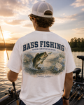 Tipton Christian Academy Eagles bass fishing watercolor design on a white tee